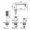 VEDO Bateria wannowa 3-otworowa ALETTA SPAZZO / Nr KAT: VBA5030/SZ